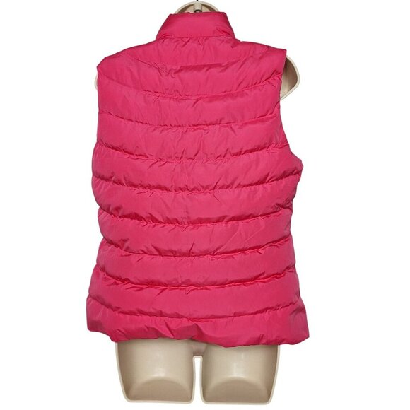 Gap Cold Control Puffer Vest Pink Medium Zip Up Windproof - Picture 3 of 5